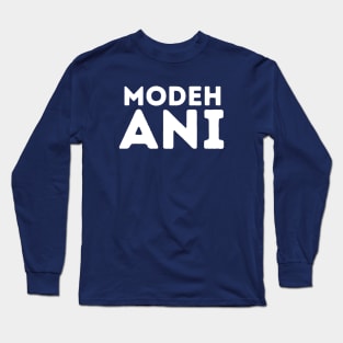 Modeh Ani Jewish Prayer for Gratitude Long Sleeve T-Shirt